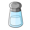 Funny and cute salt table in a glass - vector.