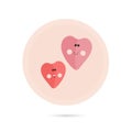 Funny Cute smiley Hearts. Happy doodle for your design. Royalty Free Stock Photo