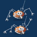 Funny Cute Spider Robot Vector Royalty Free Stock Photo