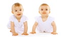 Funny cute twins baby