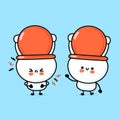 Funny cute vector cartoon illustration icon