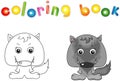Funny and cute wolf Royalty Free Stock Photo
