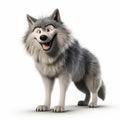 Funny 3d Pixar Wolf Illustration - Detailed Character Expression