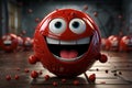funny 3D red smiley face Royalty Free Stock Photo