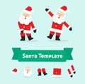 Funny dancing santa claus vector , father christmas in dance Royalty Free Stock Photo