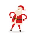 Funny Dancing Santa Claus Vector Illustration