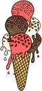 Funny delicious ice cream cone