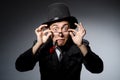 Funny detective with pipe Royalty Free Stock Photo