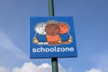 Funny Dick Bruna Miffy Schoolzone Sign At Abcoude The Netherlands 12-10-2020