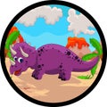 Funny dinosaur cartoon Royalty Free Stock Photo