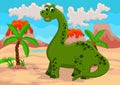 Funny dinosaur cartoon Royalty Free Stock Photo