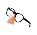 Funny disguise glasses and nose isolated Royalty Free Stock Photo