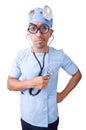 Funny doctor isolated on white Royalty Free Stock Photo