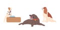 Funny Dog, Amusing Canines With Playful Antics Bringing Joy And Laughter To Those Around Them, Vector Illustration