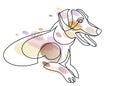 Funny dog linear vector illustration isolated, Jack Russel Terrier pet playful and cute.