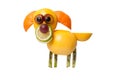 Funny dog made of juicy fruits Royalty Free Stock Photo