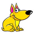 Funny dog parody joke animal character cartoon illustration