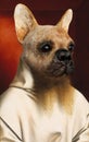 Funny Dog Portrait, Oil Painting