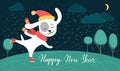 Funny dog. Symbol of year 2018. Flat style, illustration isolated