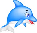 Funny dolphin cartoon