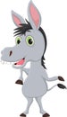 Funny donkey cartoon waving hand Royalty Free Stock Photo