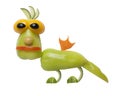 Funny dragon made of vegetables Royalty Free Stock Photo