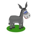 Funny drawing of cute donkey