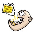 Funny drink beer man Royalty Free Stock Photo