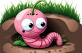 funny earthworm cartoon