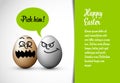 Funny easter card with easter eggs Royalty Free Stock Photo