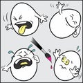 Funny -Easter- eggs, set 2 of 4. Royalty Free Stock Photo