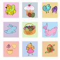 Funny easter icons