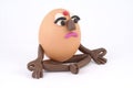 Funny egg - yogi. Royalty Free Stock Photo