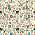 Funny element seamless pattern