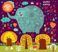 Funny elephant Royalty Free Stock Photo