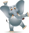 Funny elephant cartoon