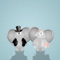 Funny elephants married