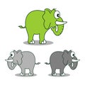 Funny ellephant cartoon illustration vector