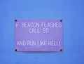 Funny emergency sign