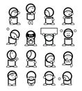 Funny emoticons Royalty Free Stock Photo