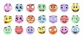 Funny emoticons set