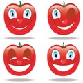 Funny emoticons from tomatoes