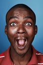 Funny face african man Royalty Free Stock Photo