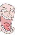 Funny face illustration Royalty Free Stock Photo