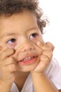 Funny face toddler eyes Royalty Free Stock Photo