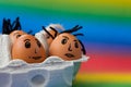 Funny Eggs Royalty Free Stock Photo