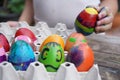 Funny easter eggs design Royalty Free Stock Photo