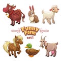 Funny farm illustration Royalty Free Stock Photo