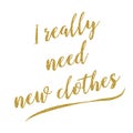 Funny fashion handwritten golden glitter quote about life