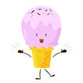 Funny fast food ice cream icon